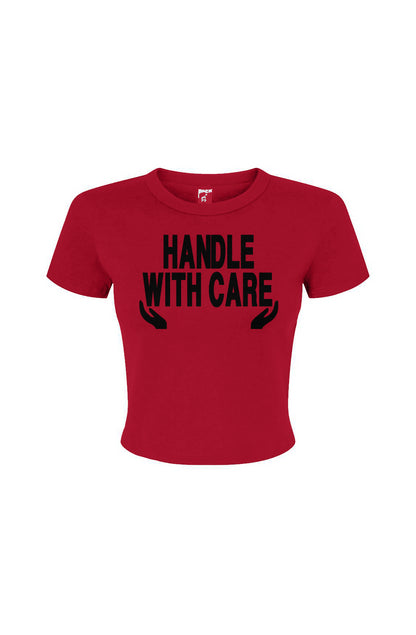 Handle with Care Women's Micro Rib Baby Tee