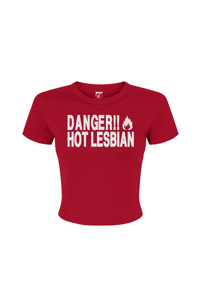 Danger Lesbian Women's Micro Rib Baby Tee