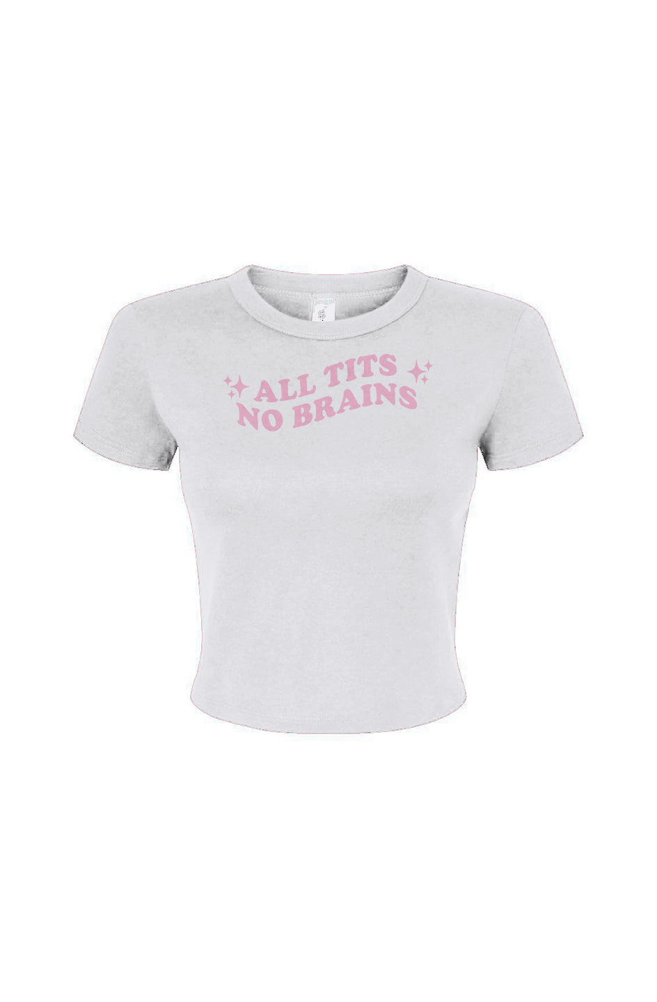 All Tits No Brains Women's Micro Rib Baby Tee