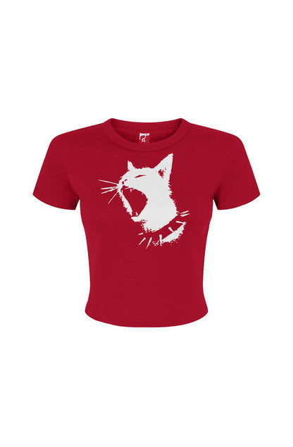 Punk Kitty Women's Micro Rib Baby Tee