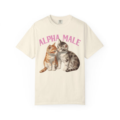 Alpha Cat Male Ironic Funny Kitten shirt Y2K Humor Kittens T-shirt for men or women