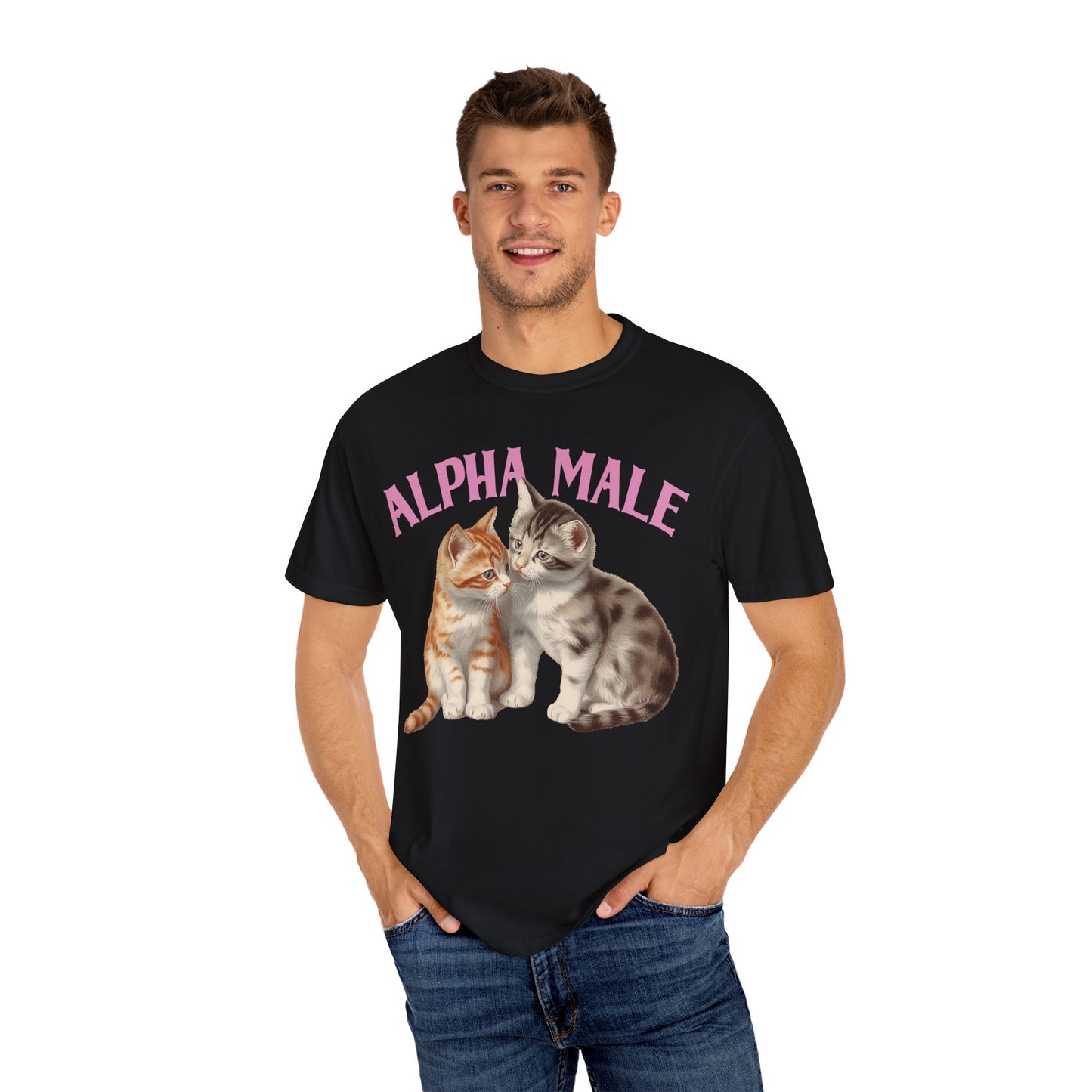 Alpha Cat Male Ironic Funny Kitten shirt Y2K Humor Kittens T-shirt for men or women