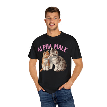 Alpha Cat Male Ironic Funny Kitten shirt Y2K Humor Kittens T-shirt for men or women