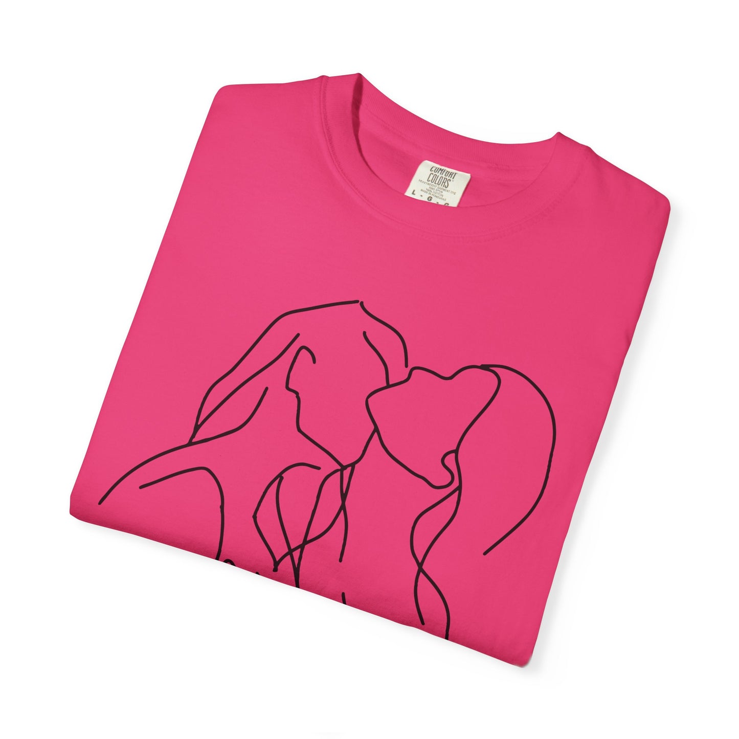 Lesbian Minimal Line art for Women Line Art Kiss shirt Kiss Women T-shirt for women