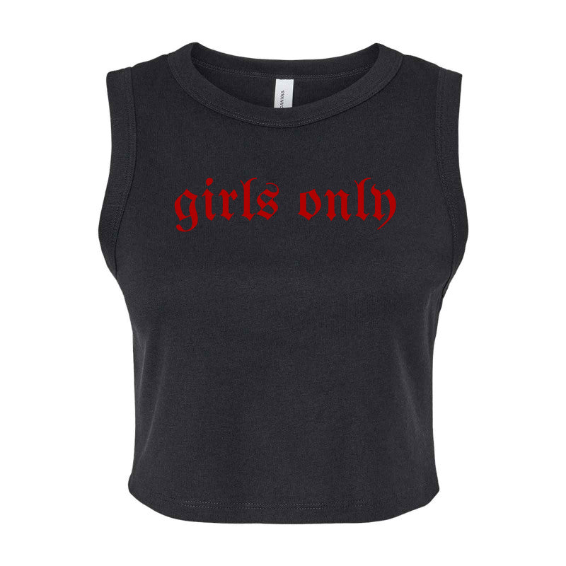 Girls Only Women's Micro Rib Muscle Crop Tank