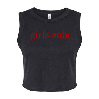 Girls Only Women's Micro Rib Muscle Crop Tank