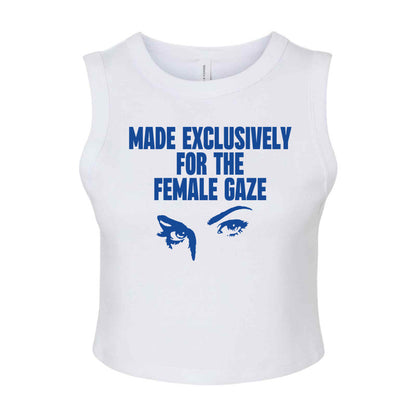Made Exclusively for the Female Gaze Women's' Micro Rib Muscle Crop Tank