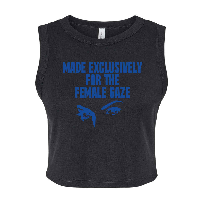 Made Exclusively for the Female Gaze Women's' Micro Rib Muscle Crop Tank
