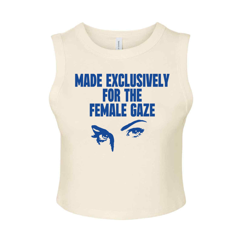 Made Exclusively for the Female Gaze Women's' Micro Rib Muscle Crop Tank