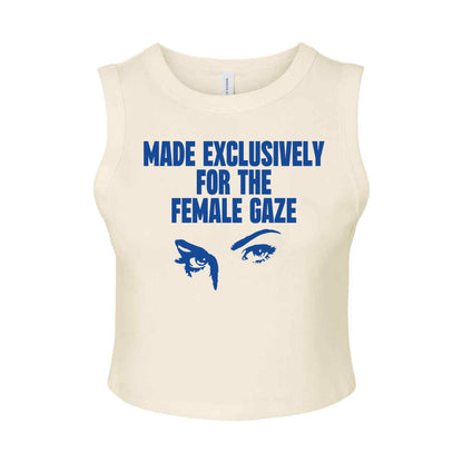 Made Exclusively for the Female Gaze Women's' Micro Rib Muscle Crop Tank