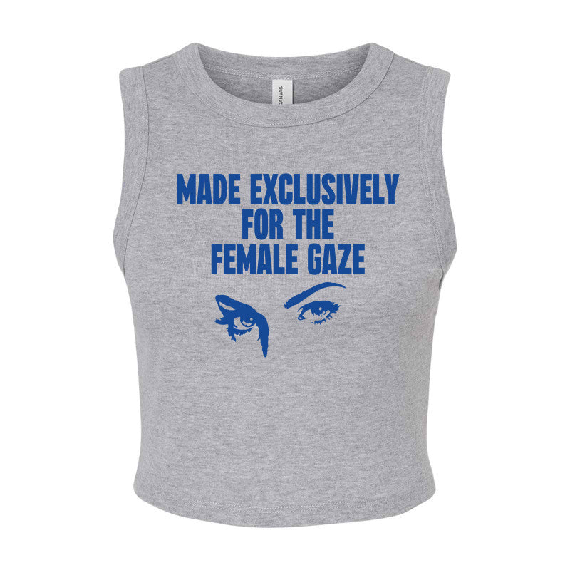 Made Exclusively for the Female Gaze Women's' Micro Rib Muscle Crop Tank