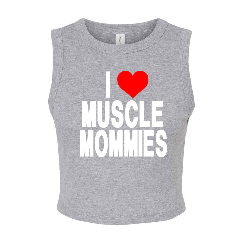I love muscle mommies Micro Rib Muscle Crop Tank