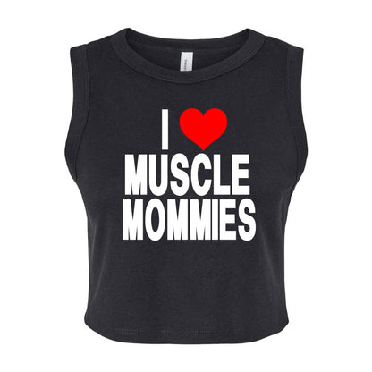 I love muscle mommies Micro Rib Muscle Crop Tank