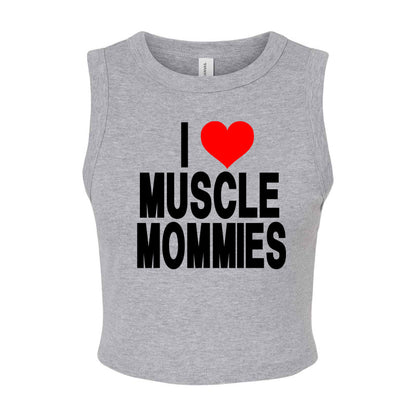 Girls Only in Black Women's Micro Rib Muscle Crop Tank