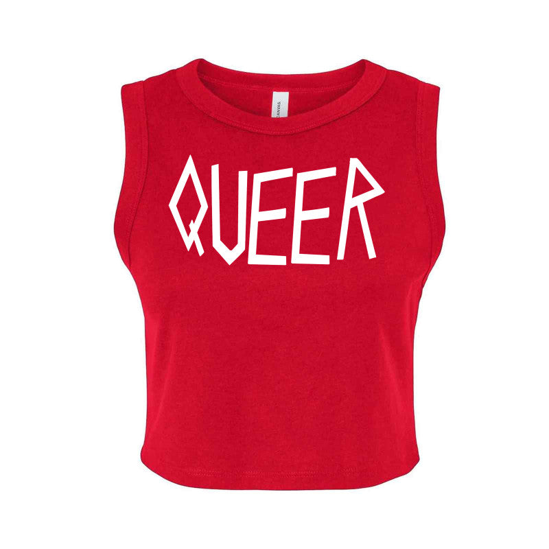 Queer Micro Rib Muscle Crop Tank