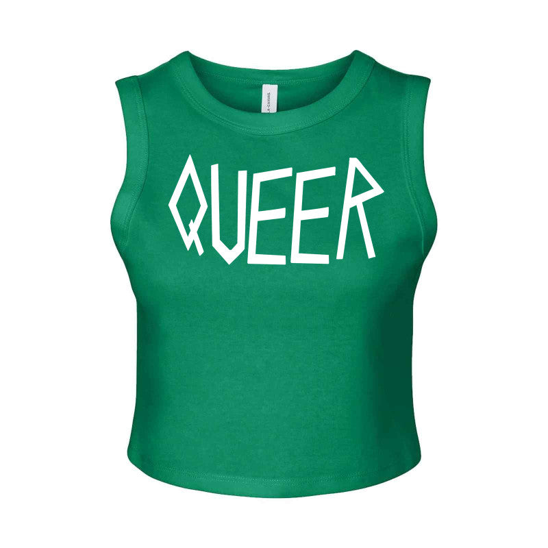 Queer Micro Rib Muscle Crop Tank