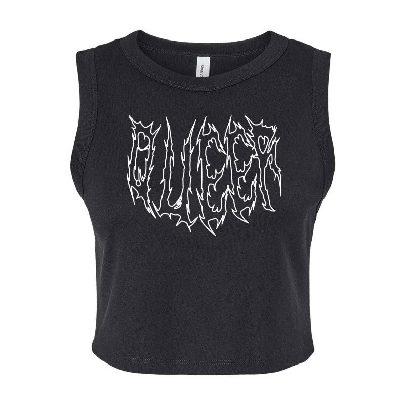 Queer Metal Micro Rib Muscle Crop Tank