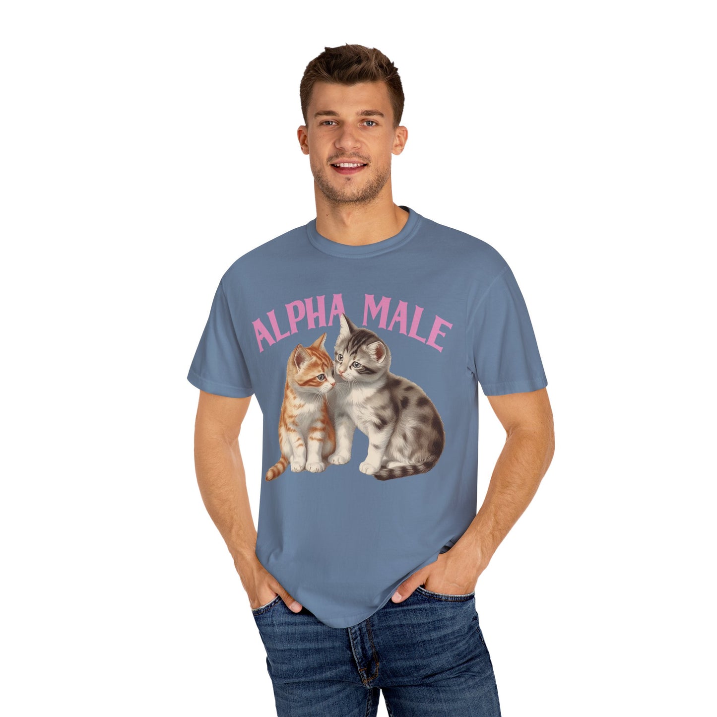 Alpha Cat Male Ironic Funny Kitten shirt Y2K Humor Kittens T-shirt for men or women