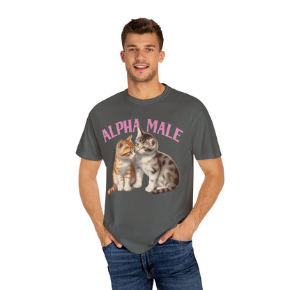Alpha Cat Male Ironic Funny Kitten shirt Y2K Humor Kittens T-shirt for men or women