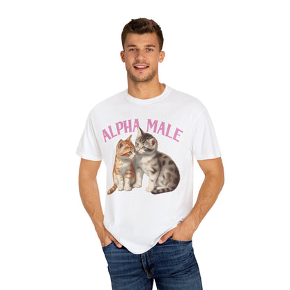 Alpha Cat Male Ironic Funny Kitten shirt Y2K Humor Kittens T-shirt for men or women