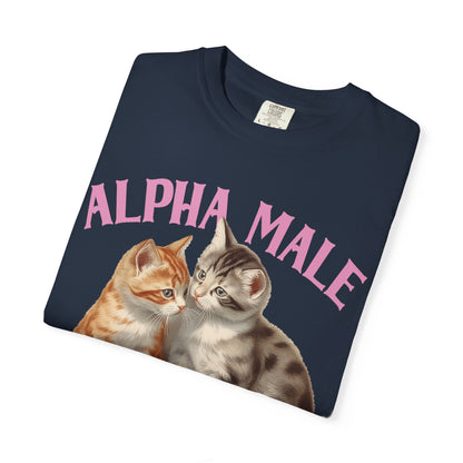 Alpha Cat Male Ironic Funny Kitten shirt Y2K Humor Kittens T-shirt for men or women