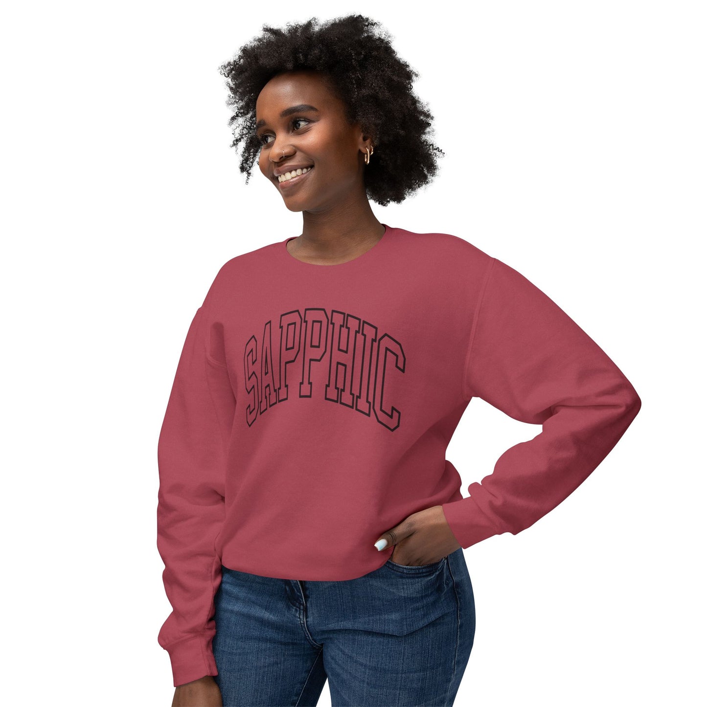 Sapphic Sweatshirt Comfy Unisex Lightweight Crewneck Sweater