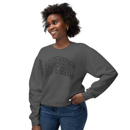 Sapphic Sweatshirt Comfy Unisex Lightweight Crewneck Sweater