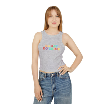 Be Gay Do Crime Racer Tank Top Y2k