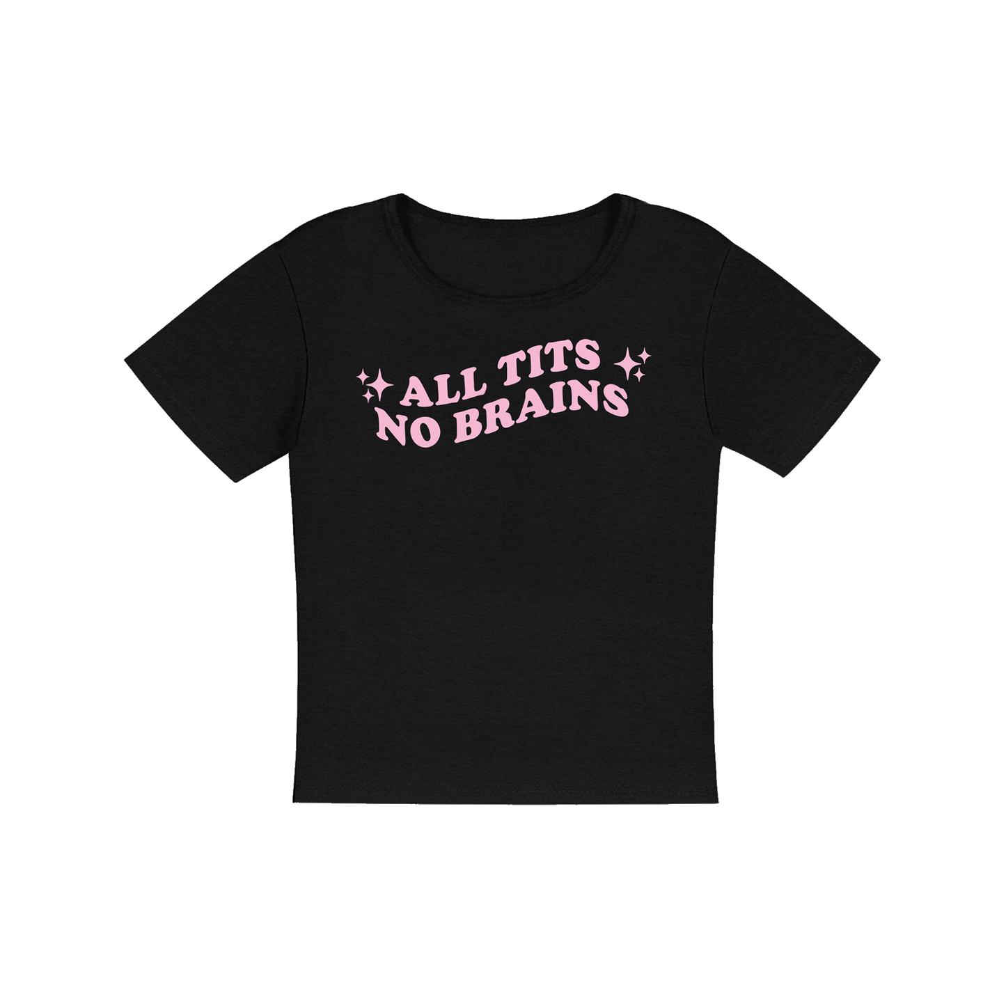All Tits No Brains Women's Micro Rib Baby Tee