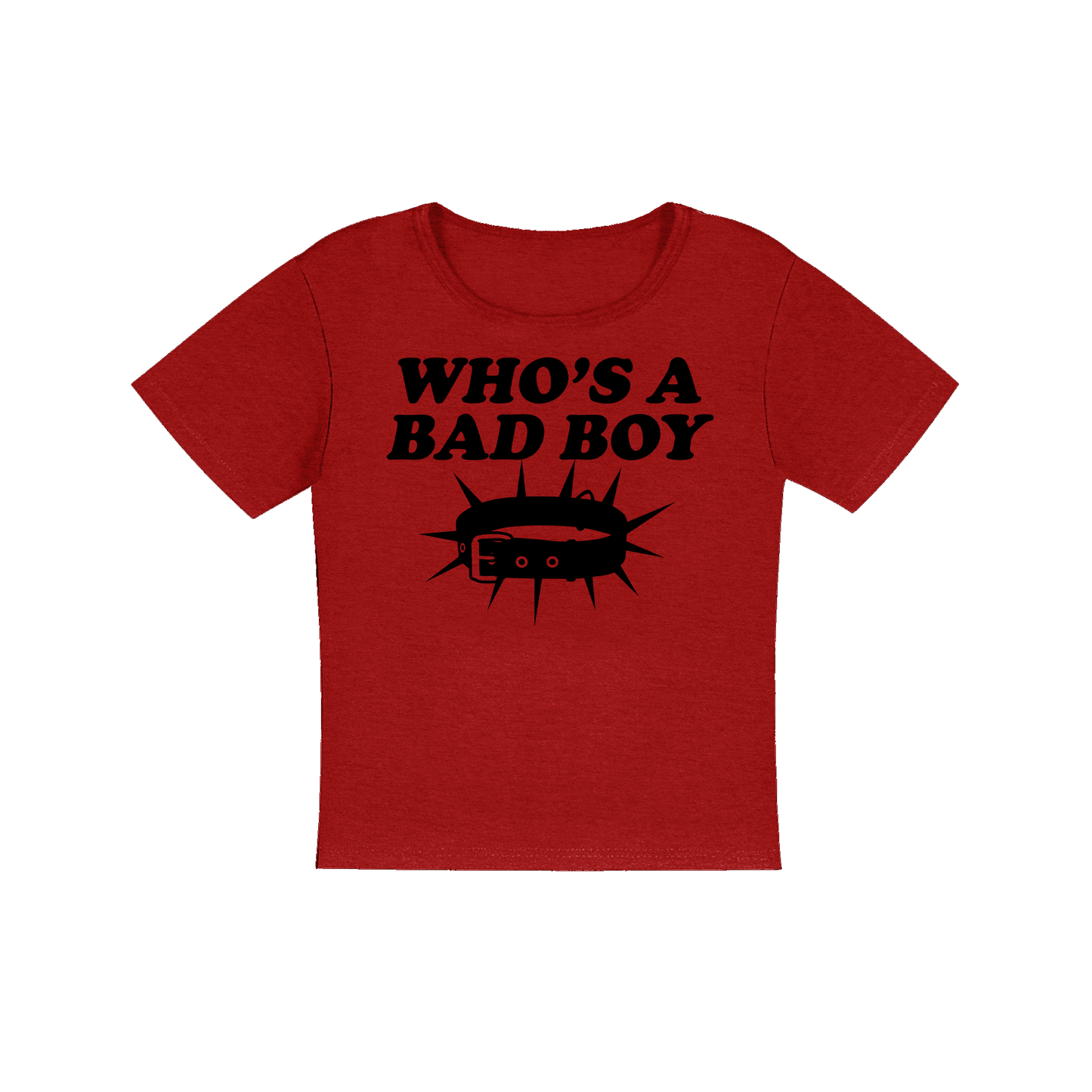 Whos a Bad Boy Women's Micro Rib Baby Tee