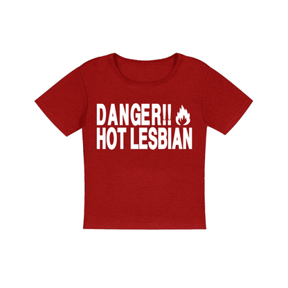 Danger Lesbian Women's Micro Rib Baby Tee